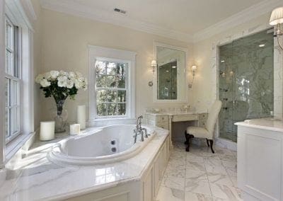 luxury bathroom in marble